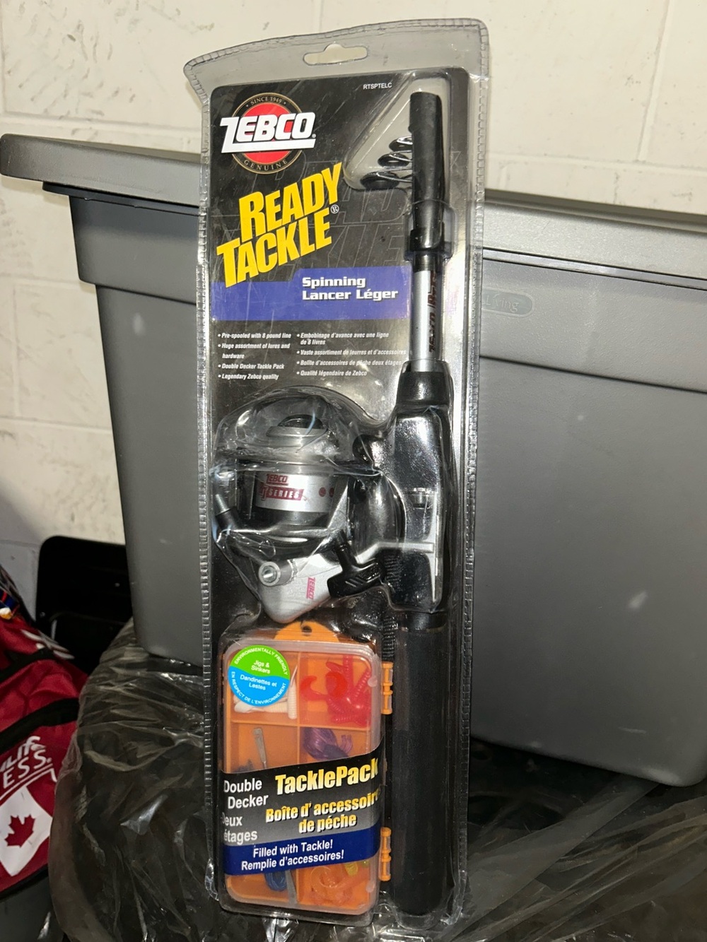 Zebco Ready Tackle Spinning Rod & Reel Pack in Black and Orange
